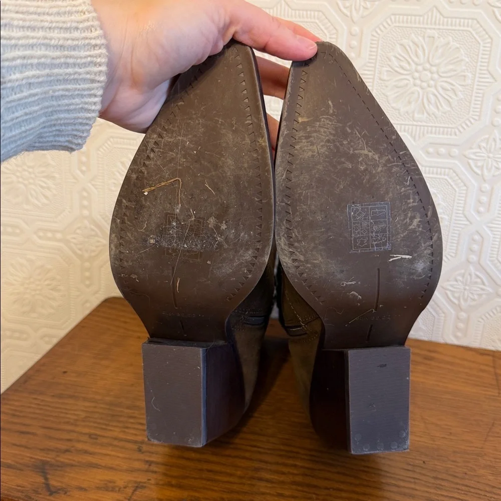 ⬇️ Dolce Vita Women’s Volli Leather Western Pointy Toe Booties Sz 9.5 Dark Brown - Picture 10 of 11